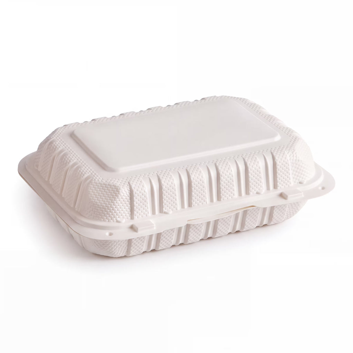 MFPP clamshell 1 compartment, white, 9" × 6" × 3.5"