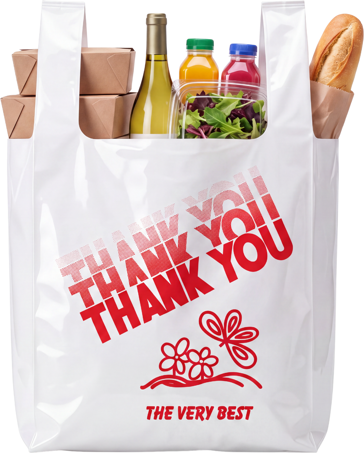 Large Thank You bag, front