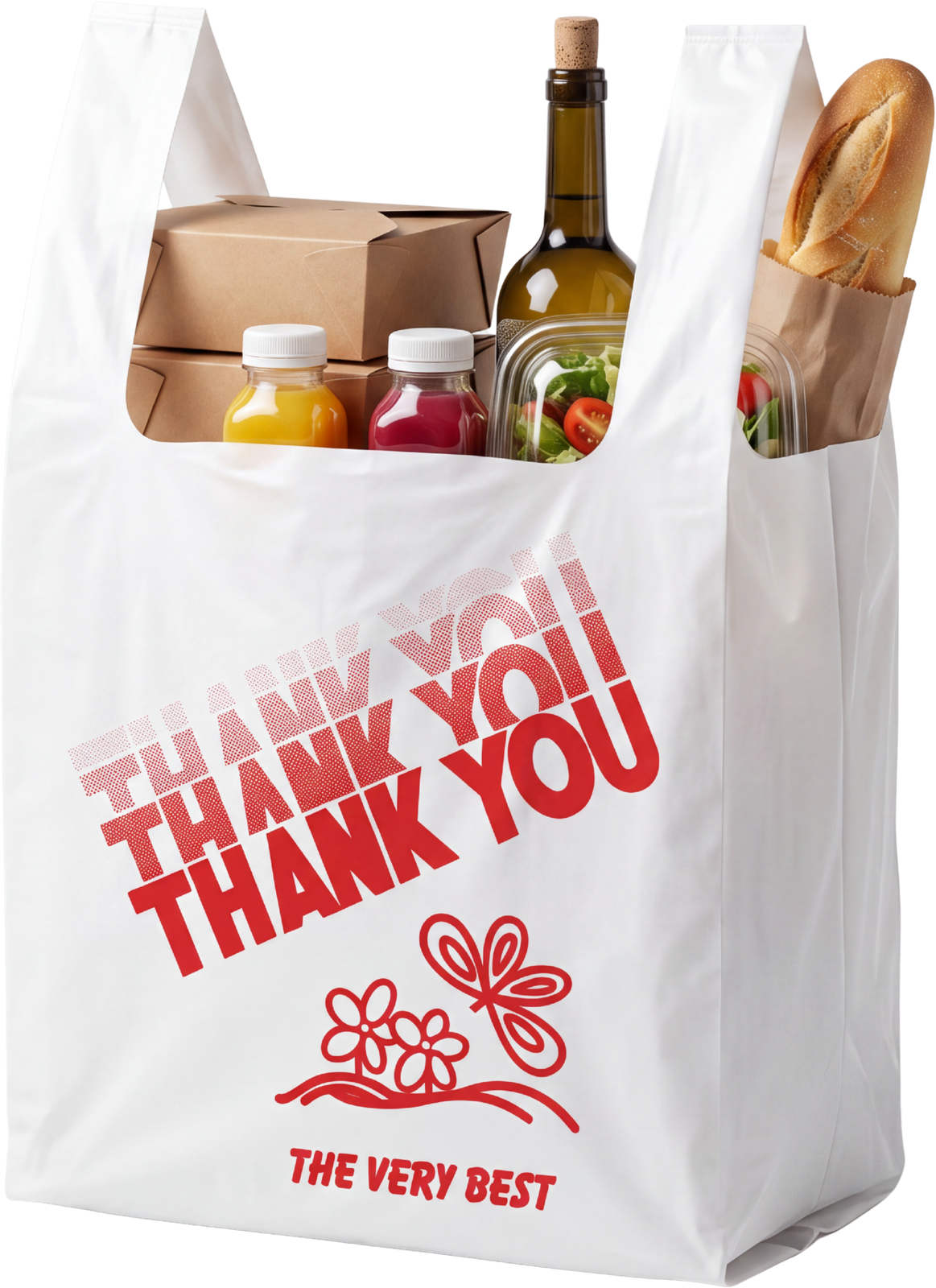 Large Thank You bag, right side
